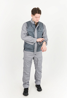 Антарес Костюм ИТР с полукомбинезоном NEW ENERGY (смесовая, серый/т.серый)