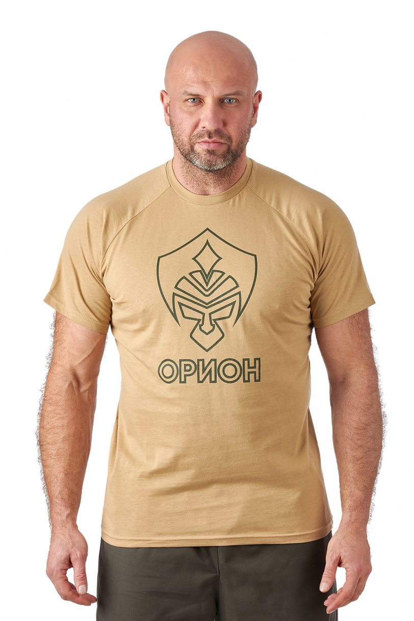 Футболка Орион Logo T-Shirt (Лого) (хлопок, бежевый) OTS-02BG